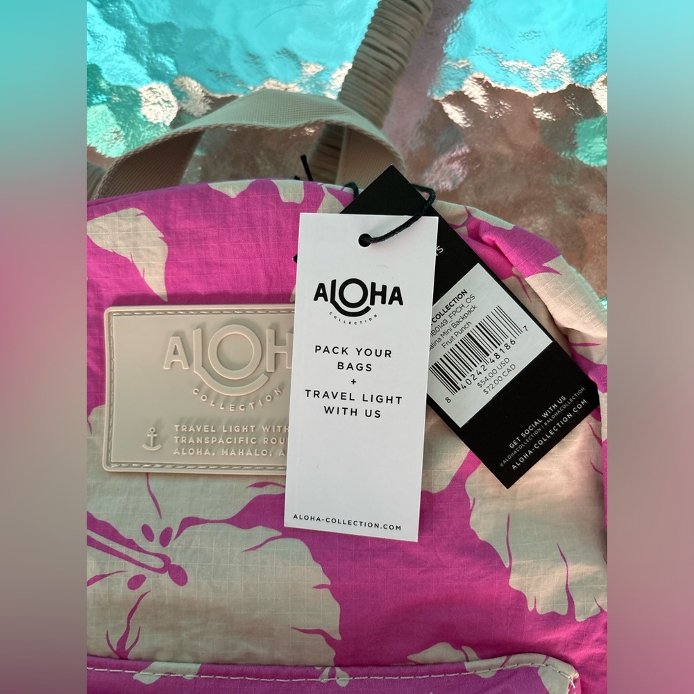 ALOHA Collection Pink Salinas Keep It Light Mini Backpack (NWT) - Picture 8 of 9